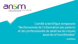 Renforcement de linfo des patients et des professionnels de santé sur risques liés à isotrétinoïne [upl. by Shipman]