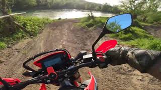 Honda CRF300L on MX track Stock suspension [upl. by Hedva]