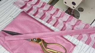 New Latest Trouser Bottom Design With Organza Fabric Cutting amp Stitching  New Trending Trouser [upl. by Rehpatsirhc739]