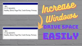 Increase Partition Size in Windows 10  How to Increase Volume Space [upl. by Nickerson]