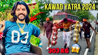 Rowdy Wardat भाई की याद 😍 में बड़े भाई Mohit Bhati ने उठाई total 303 लीटर की Kawad  KawadYatra2024 [upl. by Mariel]