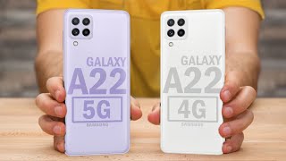 Samsung Galaxy A22 4G vs Samsung Galaxy A22 5G  Samsung A22 5G vs Samsung A22 4G [upl. by Glavin437]