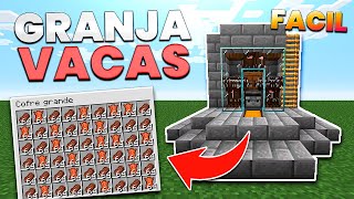 🐄 GRANJA de VACAS FÁCIL  Tutorial Minecraft Java 120 [upl. by Pierrette]