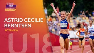 Interview Astrid Cecilie Berntsen 🇳🇴  European Athletics U18 Championships  Banska Bystrica 2024 [upl. by Nomahs]