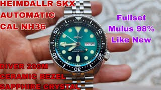 SOLD HEIMDALLR SKX AUTOMATIC NH36 GREEN DIAL SAPPHIRE FULLSET MULUS LIKE NEW FOLLOW IG LakoneWatch [upl. by Enella501]