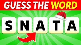 Guess the Christmas Word by Scrambled Letters  Christmas Quiz [upl. by Ecyak]