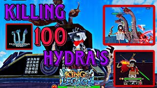 KILLING 100 HYDRAS IN KING LEGACY WATCH AND LETS SEE WHAT WE CAN GET [upl. by Lipfert686]