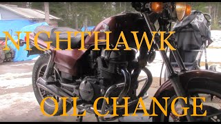 86 Honda Nighthawk 450  Oil Change [upl. by Rawlinson]