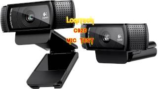 Logitech HD Pro Webcam c920 Mic Test [upl. by Kostival]