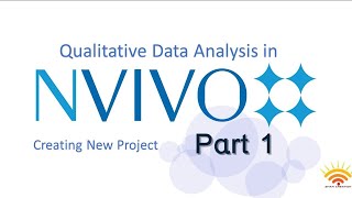 NVIVO 10 Creating a new Project [upl. by Aydiv]