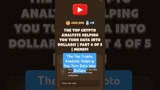 The Top Crypto Analysts Helping You Turn Data Into Dollars  MemeFi Video Code [upl. by Dlopoel]