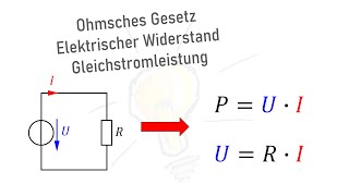 Erklärung  Ohmsches Gesetz elektrischer Widerstand amp Leistung [upl. by Pia]