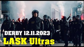 LINZER DERBY LASK Ultras Fanmarsch 12112023 [upl. by Philine]