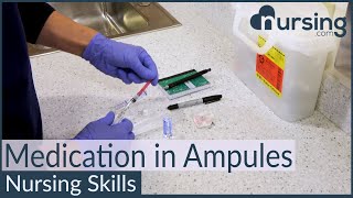 Medications in Ampules Nursing Skills [upl. by Edee]