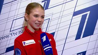 Alexandra Trusova  Russian Nationals 2021 Interview after SP [upl. by Welcome345]