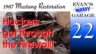 Firewall Cleanup and Evaluation  67 Mustang Part 22 [upl. by Nomis]