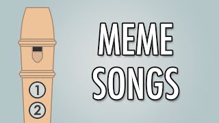 BEST MEME SONGS on RECORDER Shorts MemeSongs Recorder [upl. by Ayinat]