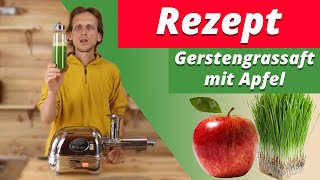 Gerstengrassaft mit Apfel selber machen mit dem Angel Juicer 8500 [upl. by Valeda]