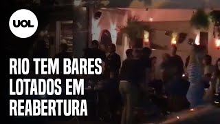 BARES DO RIO FICAM LOTADOS NO PRIMEIRO DIA DE REABERTURA [upl. by Lucius]