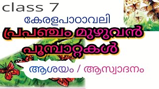 പ്രപഞ്ചം മുഴുവൻ പൂമ്പാറ്റകൾ ആശയം ആസ്വാദനം [upl. by Neelie]