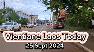 Heavy Traffic at Vientiane Laos Today  25 Sept 2024  Annasor Travels [upl. by Aceissej]