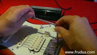 How To Set up a Strat Floating Tremolo  Two Pivots Tremolo  Whammy Bar [upl. by Winters]