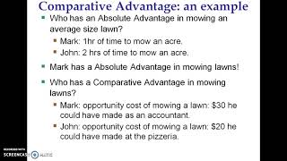 Comparative vs Absolute Advantage an example [upl. by Aneehsal261]