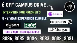 JP Morgan BCG Ericsson off campus drive  Jobs for freshers  Latest off campus hiring [upl. by Bagger]