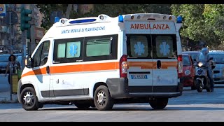 HD  Sirena Ambulanza 3x Ambulanze  Automedica in Sirena  3x Ambulances  ALS Car with Siren [upl. by Notslah]