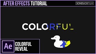 After Effects Tutorial COLORFUL Text and Logo Reveal [upl. by Richard814]