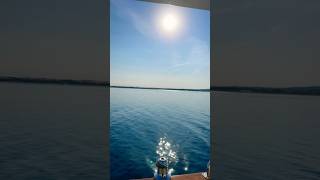 Leaving Ludington heading south on Lake Michigan greatloop boatlife michigan [upl. by Nauwtna203]