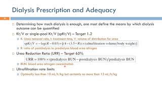 Short Topics in Hemodialysis Dialysis Prescription and Adequacy Arabic Narration [upl. by Maximilian]