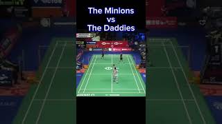 Is it Kevins trick shot  badminton theminions kevinmarcus thedadies [upl. by Jermyn899]