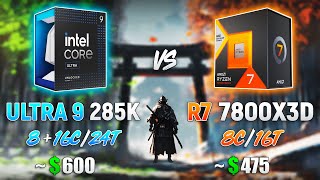 Core Ultra 9 285K vs Ryzen 7 7800X3D  Test in 10 Games [upl. by Wesla]