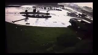 2013 Moore EF5 Tornado Throws Lockers after Hitting School [upl. by Esorbma]