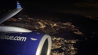 SHORT Runway Landing  Hard Braking  jetBlue A220 at Burbank KBUR [upl. by Dom]