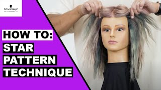 Schwarzkopf Tutorials 2000s Star Pattern Hair Color Technique ft Bescene  Schwarzkopf USA [upl. by Renault203]