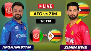 Afghanistan vs Zimbabwe Live 1st T20  AFG vs ZIM Live Scores amp Commentary [upl. by Lodhia318]