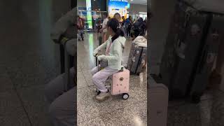 suitcase started running at the airport shortsvideo [upl. by Cathy]