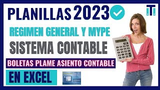 Sistema de planillas regimen general y Mype en EXCEL  PLAME Y ASIENTOS CONTABLES AUTOMATICOS [upl. by Eri]