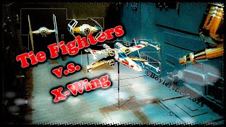 TIE Fighters vs XWing StarWars Diorama Scene ASMR [upl. by Ijies]