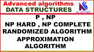 P NP NP HARD NP complete randomized algorithm approximation algorithmadvanced algorithms [upl. by Anilemrac]