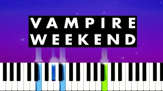 Vampire Weekend  Campus Piano Tutorial [upl. by Chev918]