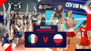 Highlights  Italy vs Poland  CEV U18 Volleyball European Championship 2024  Bronze Medal W [upl. by Damick]