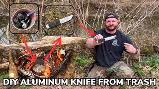 Corporals Corner Tips and Tricks Video 4 Making a Knife from Trash Found in the Woods [upl. by Lateehs]