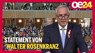 Walter Rosenkranz zum neuen NRPräsidenten gewählt [upl. by Fullerton]