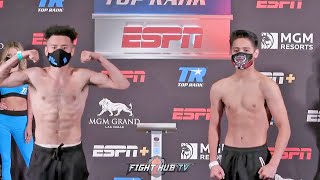 ADAM LOPEZ VS LUIS CORIA  FULL WEIGH IN amp FACE OFF VIDEO [upl. by Shien]