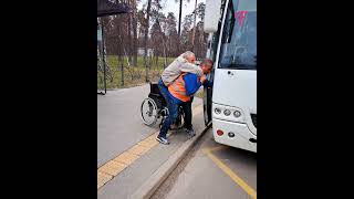 Bus driver makes the bus accessible to a wheelchair user shorts [upl. by Ahsemik]