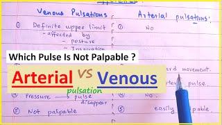 Which Pulse Is Not Palpable   Arterial Vs Venous Pulsation [upl. by Ail319]