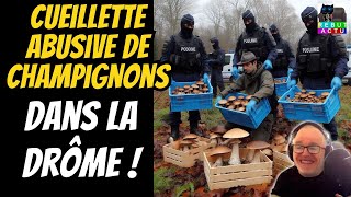 CUEILLETTE ABUSIVE DE CHAMPIGNONS DANS LA DRÔME  75 CAISSES SOIT 375KG SAISIES PAR LES GENDARMES [upl. by Eidna]